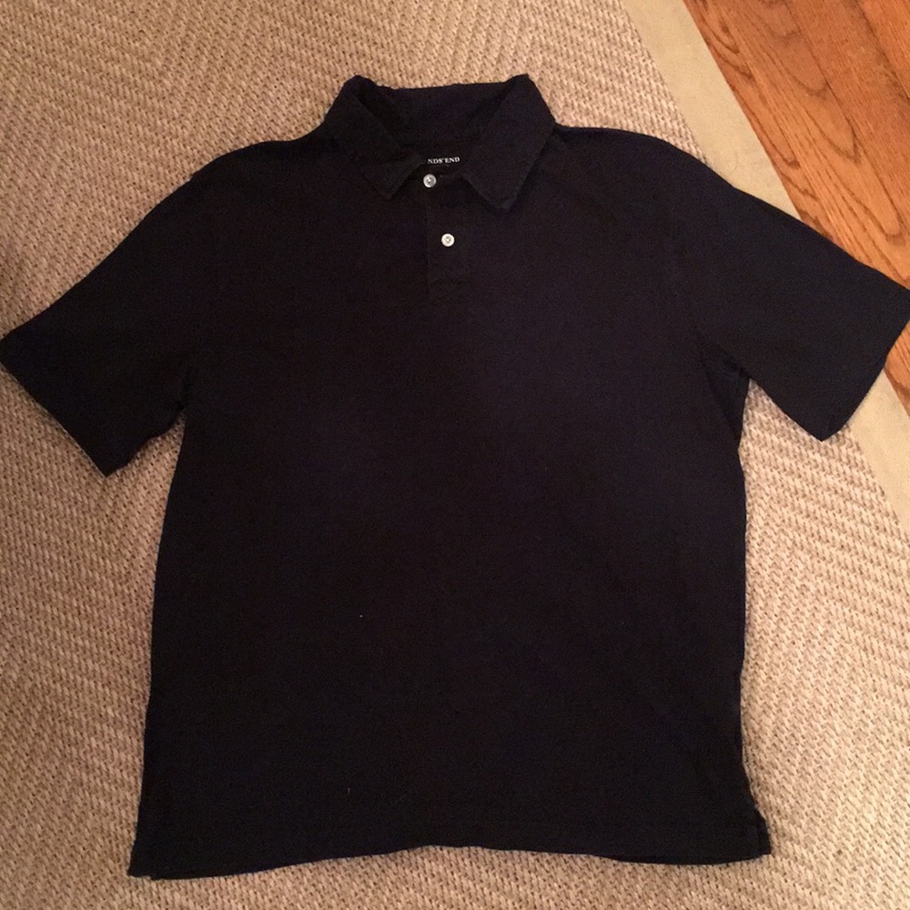 Lands End short sleeve black polo size M - Picture 3 of 3